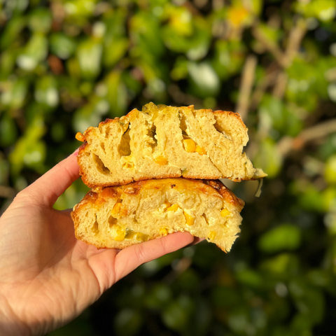 Cheesy Garlic, Jalapeno and Corn